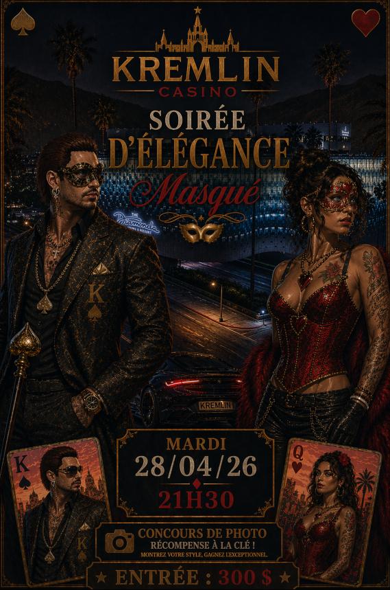 UNE NUIT D’EXCEPTION AU KREMLIN CASINO